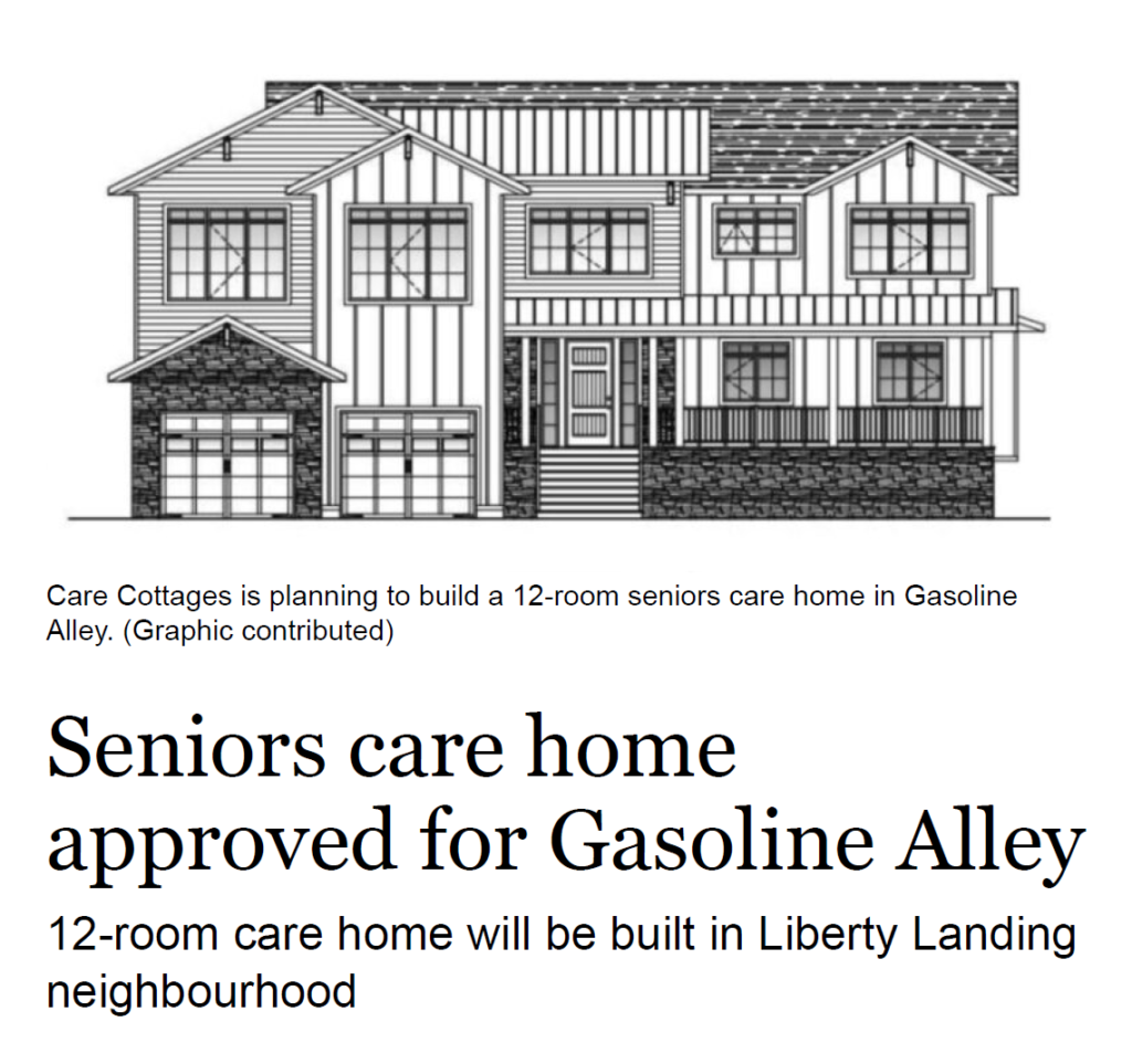 Seniors Care Home approved for Gasoline Alley